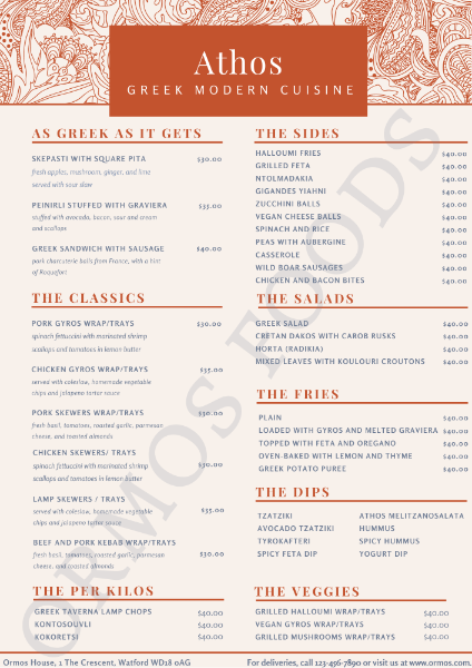 Menu design 2