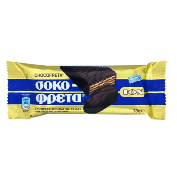 Ion Sokofreta dark chocolate covered wafer bar 38gr