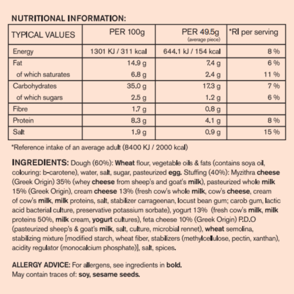 7ATE Feta P.D.O Cheese Parcels 395g