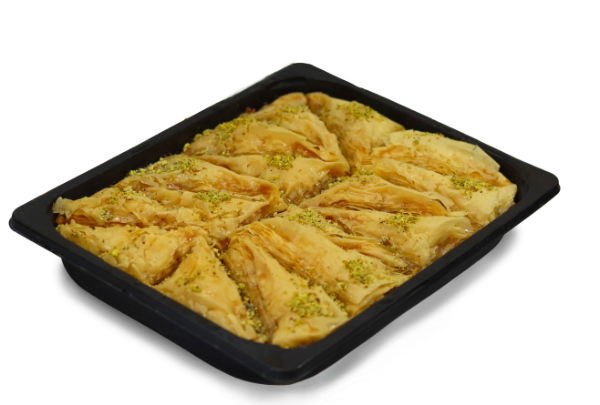 Baklava in disposable tray