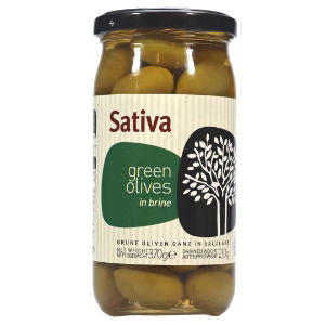 Sativa Chalkidikis Olives Whole Jar 370g